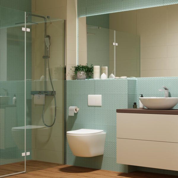 Veneris társasház IV. ütem I/5, II/5 (50m2) lakás belső látványterv - Fürdő 01