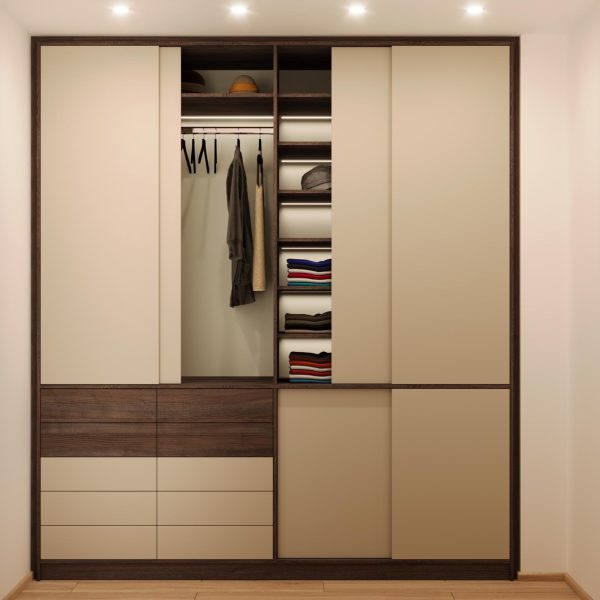 Veneris társasház IV. ütem I/5, II/5 (50m2) lakás belső látványterv - Gardrób 01