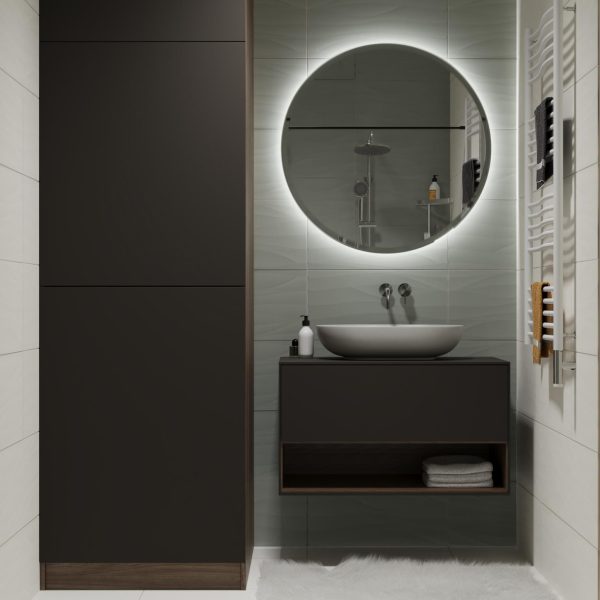 Veneris társasház IV. ütem I/8, II/8 (58m2) lakás belső látványterv - Fürdő 01