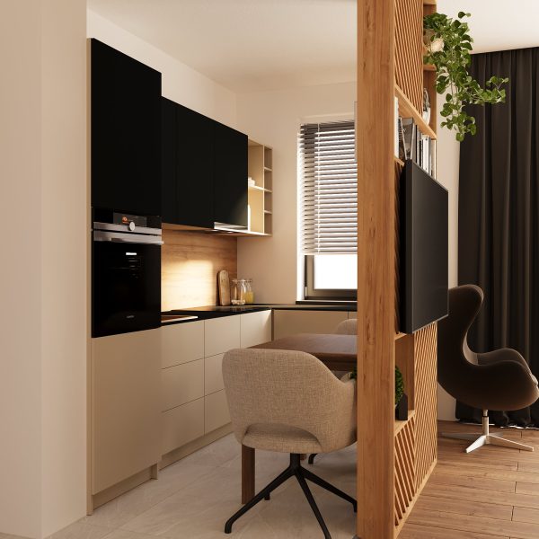 Veneris társasház IV. ütem I/10, II/10 (34m2) lakás belső látványterv - 4