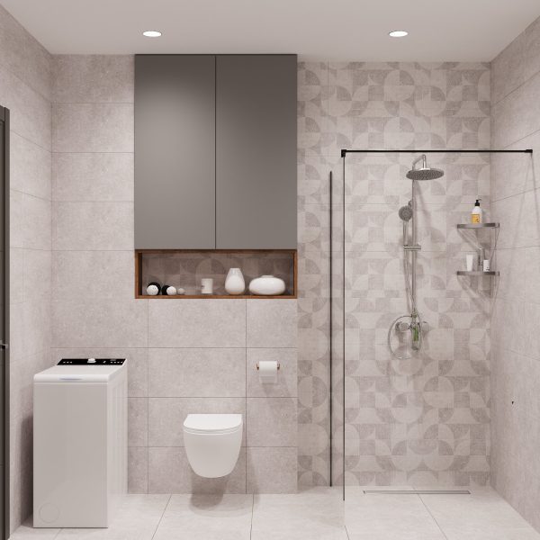 Veneris társasház IV. ütem I/10, II/10 (34m2) lakás belső látványterv - 6