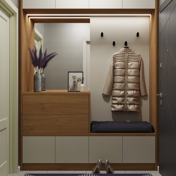 Veneris társasház IV. ütem I/1, II/1 (35m2) lakás belső látványterv - 5